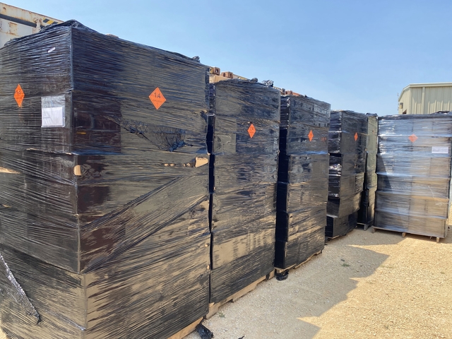 Boxes of fireworks ready to and pick-up in Austin, TX